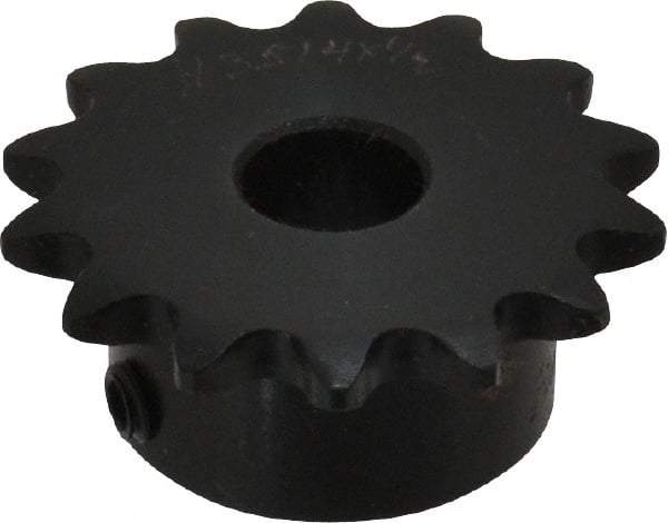 Browning - 14 Teeth, 3/8" Chain Pitch, Chain Size 35, Finished Bore Sprocket - 1/2" Bore Diam, 1.685" Pitch Diam, 1.87" Outside Diam - Benchmark Tooling