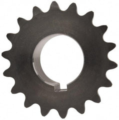 Browning - 18 Teeth, 3/8" Chain Pitch, Chain Size 35, Finished Bore Sprocket - 1" Bore Diam, 2.159" Pitch Diam, 2.35" Outside Diam - Benchmark Tooling