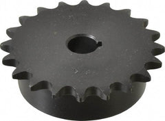 Browning - 20 Teeth, 1/2" Chain Pitch, Chain Size 41, Finished Bore Sprocket - 5/8" Bore Diam, 3.196" Pitch Diam, 3.45" Outside Diam - Benchmark Tooling