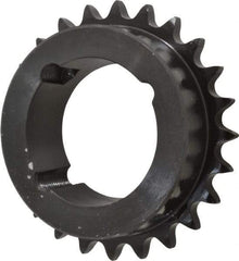 Browning - 24 Teeth, 1/2" Chain Pitch, Chain Size 40, TB Bushed Sprocket - 3.831" Pitch Diam, 4.1" Outside Diam - Benchmark Tooling