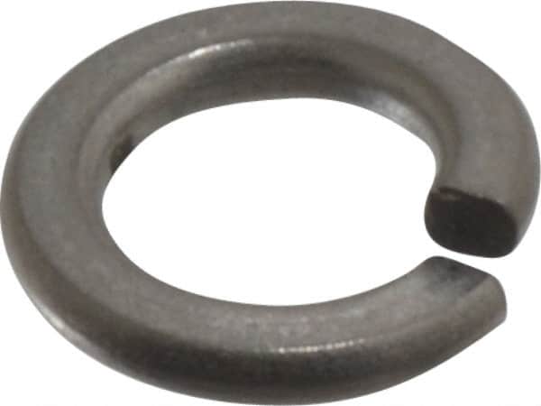 Value Collection - #10, 0.047" Thick Split Lock Washer - 316 Stainless Steel, Uncoated, 0.193" Min ID, 0.2" Max ID - Benchmark Tooling