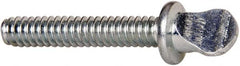 Value Collection - #6-32 Oval Shoulder Steel Thumb Screw - 3/4" OAL, 0.29" Head Height, Zinc-Plated Finish - Benchmark Tooling