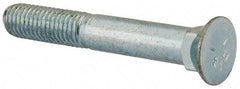 Value Collection - 1/2-13 UNC, 3-1/2" OAL, Steel Plow Bolt - Zinc-Plated Finish, Grade 5 - Benchmark Tooling