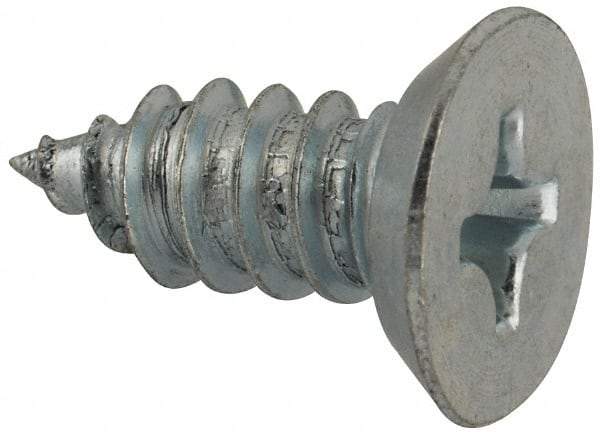 Value Collection - #14 Flat Head Phillips Sheet Metal Screw - Steel, 5/8" OAL, AISI 1016, ASME B18.6.3, ASME B18.6.4 & SAE J933, Grade 1016-1024 - Benchmark Tooling