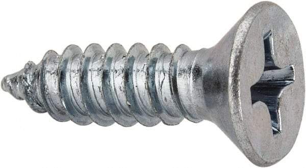 Value Collection - #14 Flat Head Phillips Sheet Metal Screw - Steel, 7/8" OAL, AISI 1016, ASME B18.6.3, ASME B18.6.4 & SAE J933, Grade 1016-1024 - Benchmark Tooling