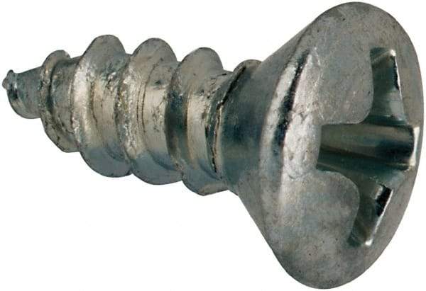 Value Collection - #6 Oval Head Phillips Sheet Metal Screw - Steel, 3/8" OAL, AISI 1016, ANSI/ASME B18.6.4, ASME B18.6.3 & SAE J933, Grade 1016-1024 - Benchmark Tooling