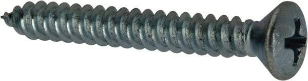 Value Collection - #10 Oval Head Phillips Sheet Metal Screw - Steel, 1-1/2" OAL, AISI 1016, ANSI/ASME B18.6.4, ASME B18.6.3 & SAE J933, Grade 1016-1024 - Benchmark Tooling