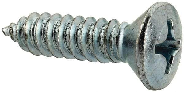 Value Collection - #14 Oval Head Phillips Sheet Metal Screw - Steel, 1" OAL, AISI 1016, ANSI/ASME B18.6.4, ASME B18.6.3 & SAE J933, Grade 1016-1024 - Benchmark Tooling