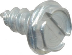 Value Collection - #4 Hex Washer Head Slotted Sheet Metal Screw - Steel, 1/4" Length Under Head, AISI 1016, ASME B18.6.3, ASME B18.6.4 & SAE J933, Grade 1016-1024 - Benchmark Tooling