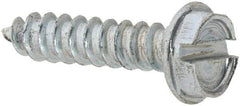 Value Collection - #4 Hex Washer Head Slotted Sheet Metal Screw - Steel, 1/2" Length Under Head, AISI 1016, ASME B18.6.3, ASME B18.6.4 & SAE J933, Grade 1016-1024 - Benchmark Tooling