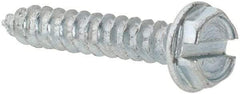 Value Collection - #4 Hex Washer Head Slotted Sheet Metal Screw - Steel, 5/8" Length Under Head, AISI 1016, ASME B18.6.3, ASME B18.6.4 & SAE J933, Grade 1016-1024 - Benchmark Tooling