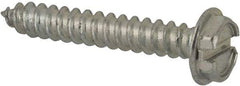 Value Collection - #4 Hex Washer Head Slotted Sheet Metal Screw - Steel, 3/4" Length Under Head, AISI 1016, ASME B18.6.3, ASME B18.6.4 & SAE J933, Grade 1016-1024 - Benchmark Tooling