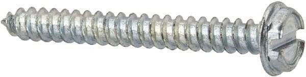 Value Collection - #4 Hex Washer Head Slotted Sheet Metal Screw - Steel, 1" Length Under Head, AISI 1016, ASME B18.6.3, ASME B18.6.4 & SAE J933, Grade 1016-1024 - Benchmark Tooling