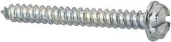 Value Collection - #4 Hex Washer Head Slotted Sheet Metal Screw - Steel, 1" Length Under Head, AISI 1016, ASME B18.6.3, ASME B18.6.4 & SAE J933, Grade 1016-1024 - Benchmark Tooling