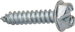 Value Collection - #10 Hex Washer Head Slotted Sheet Metal Screw - Steel, 7/8" Length Under Head, AISI 1016, ASME B18.6.3, ASME B18.6.4 & SAE J933, Grade 1016-1024 - Benchmark Tooling