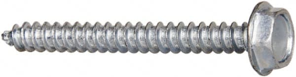 Value Collection - #6 Hex Washer Head Sheet Metal Screw - Steel, 1-1/4" Length Under Head, AISI 1016, ASME B18.6.3, ASME B18.6.4 & SAE J933, Grade 1016-1024 - Benchmark Tooling