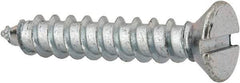 Value Collection - #12 Flat Head Slotted Sheet Metal Screw - Steel, 1-1/4" OAL, AISI 1016, ASME B18.6.3, ASME B18.6.4 & SAE J933, Grade 1016-1024 - Benchmark Tooling