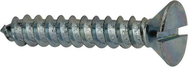 Value Collection - #14 Flat Head Slotted Sheet Metal Screw - Steel, 1-1/2" OAL, AISI 1016, ASME B18.6.3, ASME B18.6.4 & SAE J933, Grade 1016-1024 - Benchmark Tooling