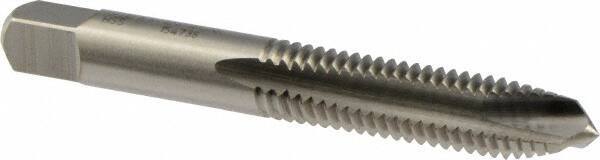 Union Butterfield - 3/8-16 UNC, 3 Flute, Bright Finish, High Speed Steel Spiral Point Tap - Plug Chamfer, Right Hand Thread, 2-15/16" OAL, 1-1/4" Thread Length, 0.381" Shank Diam, 2B/3B Class of Fit, Series 1585NR - Exact Industrial Supply