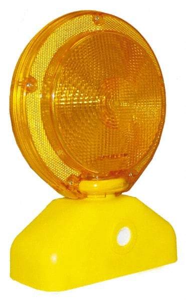 PRO-SAFE - 10-1/2" High Barricade Light - 1.3 Lb, Yellow Case & Amber Lens - Benchmark Tooling