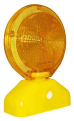 PRO-SAFE - 10-1/2" High Barricade Light - 1.3 Lb, Yellow Case & Amber Lens - Benchmark Tooling