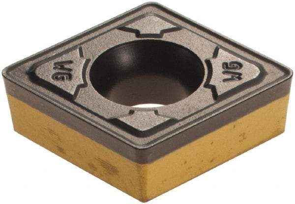 Iscar - CCMT432 WG Grade IC8250 Carbide Turning Insert - TiCN/Al2O3/TiN Finish, 80° Diamond, 1/2" Inscr Circle, 3/16" Thick, 1/32" Corner Radius - Benchmark Tooling