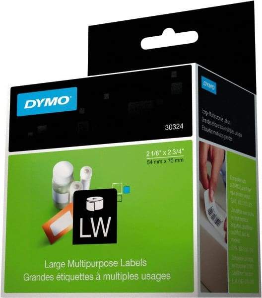 Dymo - 2-3/4" Long, White Label Printer Cartridge - For DYMO LabelWriter Printers - Benchmark Tooling