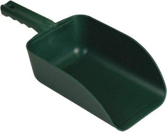 Remco - 82 oz Green Polypropylene & Semi-Ferrous Additive Flat Bottom Scoop - 5.9" Wide x 3.3" Deep Bowl, 15.1" OAL - Benchmark Tooling