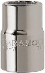 Paramount - 3/4" Drive, Standard Hand Socket - 12 Points, 2" OAL, Steel, Chrome Finish - Benchmark Tooling