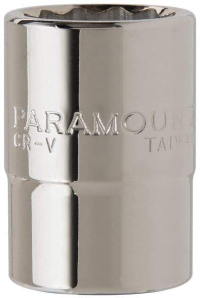 Paramount - 3/4" Drive, Standard Hand Socket - 12 Points, 2-13/64" OAL, Steel, Chrome Finish - Benchmark Tooling