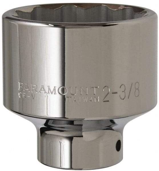 Paramount - 2-3/8", 3/4" Drive, Standard Hand Socket - 12 Points, 3-5/8" OAL - Benchmark Tooling