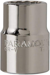 Paramount - 3/4" Drive, Standard Hand Socket - 12 Points, 2" OAL, Steel, Chrome Finish - Benchmark Tooling