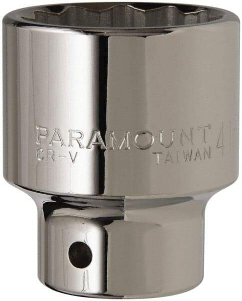 Paramount - 3/4" Drive, Standard Hand Socket - 12 Points, 2-29/32" OAL, Steel, Chrome Finish - Benchmark Tooling