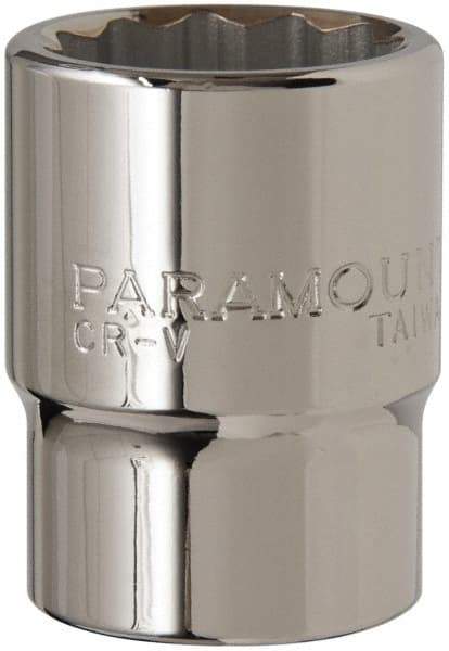 Paramount - 3/4" Drive, Standard Hand Socket - 12 Points, 2-5/16" OAL, Steel, Chrome Finish - Benchmark Tooling