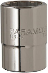 Paramount - 1", 3/4" Drive, Standard Hand Socket - 12 Points, 2" OAL, Chrome Finish - Benchmark Tooling