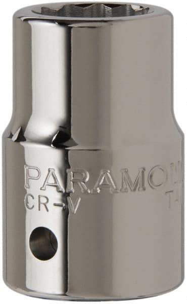 Paramount - 3/4", 3/4" Drive, Standard Hand Socket - 12 Points, 2" OAL, Chrome Finish - Benchmark Tooling