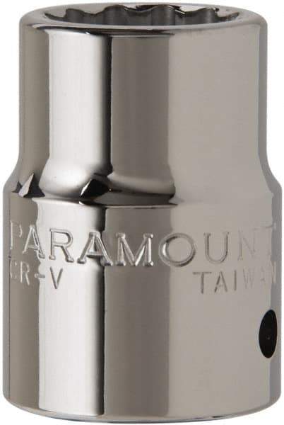 Paramount - 7/8", 3/4" Drive, Standard Hand Socket - 12 Points, 2" OAL, Chrome Finish - Benchmark Tooling