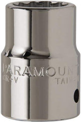 Paramount - 7/8", 3/4" Drive, Standard Hand Socket - 12 Points, 2" OAL, Chrome Finish - Benchmark Tooling