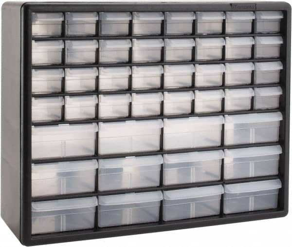 Akro-Mils - 44 Drawer, Small Parts Cabinet - 6-3/8" Deep x 20" Wide x 15-13/16" High - Benchmark Tooling