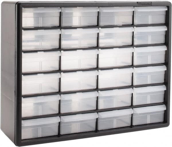 Akro-Mils - 24 Drawer, Small Parts Cabinet - 6-3/8" Deep x 20" Wide x 15-13/16" High - Benchmark Tooling