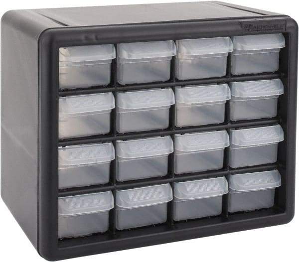 Akro-Mils - 16 Drawer, Small Parts Cabinet - 6-3/8" Deep x 10-9/16" Wide x 8-1/2" High - Benchmark Tooling