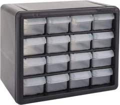 Akro-Mils - 16 Drawer, Small Parts Cabinet - 6-3/8" Deep x 10-9/16" Wide x 8-1/2" High - Benchmark Tooling