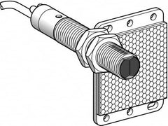 Telemecanique Sensors - Cable Connector, 5m Nominal Distance, Shock and Vibration Resistant, Polarized Retroreflective Photoelectric Sensor - 24 to 240 VAC/VDC, 25 Hz, Brass, 82mm Long x 18mm Wide x 1.8 Inch High - Benchmark Tooling