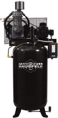 Campbell Hausfeld - 7.5 hp, 80 Gal Stationary Electric Vertical Air Compressor - Three Phase, 175 Max psi, 24.3 CFM, 208-230/460 Volt - Benchmark Tooling