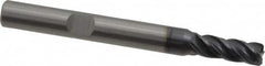 Kennametal - 4 Flute Solid Carbide Roughing & Finishing Corner Chamfer End Mill - AlTiN Finish, Weldon Shank, 38° Helix, Centercutting - Benchmark Tooling
