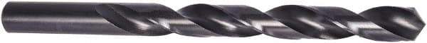 Precision Twist Drill - 43/64" 118° High Speed Steel Jobber Drill - Oxide Finish, Right Hand Cut, Spiral Flute, Straight Shank, 7-5/8" OAL, Standard Point - Benchmark Tooling