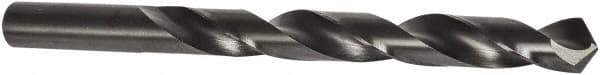 Precision Twist Drill - 9/32" 118° High Speed Steel Jobber Drill - Oxide Finish, Right Hand Cut, Spiral Flute, Straight Shank, 4-1/4" OAL, Split Point - Benchmark Tooling