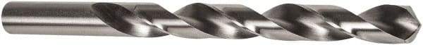 Precision Twist Drill - 19/32" 118° High Speed Steel Jobber Drill - Bright Finish, Right Hand Cut, Spiral Flute, Straight Shank, 7-1/8" OAL, Standard Point - Benchmark Tooling