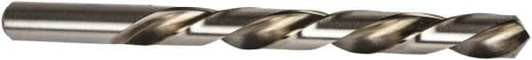 Precision Twist Drill - 23/64" 118° High Speed Steel Jobber Drill - Bright Finish, Left Hand Cut, Spiral Flute, Straight Shank, 4-7/8" OAL, Standard Point - Benchmark Tooling
