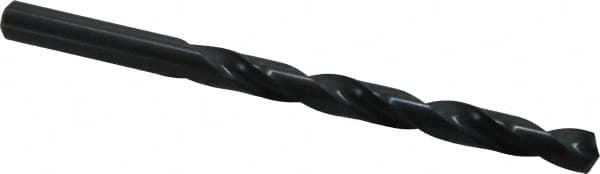 Precision Twist Drill - Letter M 135° High Speed Steel Jobber Drill - Oxide Finish, Right Hand Cut, Spiral Flute, Straight Shank, 4-3/8" OAL, Split Point - Benchmark Tooling